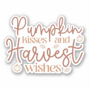 Pumpkin Kisses en Harvest Wishes Sticker