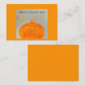 Pumpkin Kisses Oranje Kaart voor platte noot Notitiekaartje (Voorkant / Achterkant)