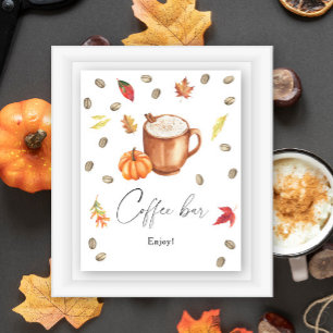 Pumpkin Latte Vrijgezellenfeest Koffiebar Poster