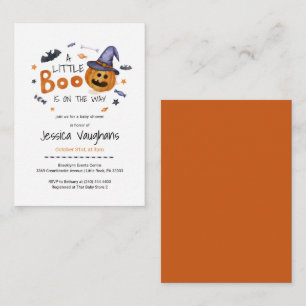 Pumpkin Little Boo Boys Baby shower Invitation Notitiekaartje