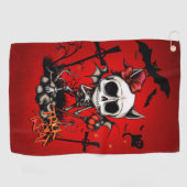 Pumpkin Magic en Bone Fun. Golfhanddoek (Horizontaal)