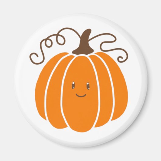Pumpkin Magnet met gezicht Magneet (Voorkant)