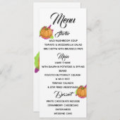 Pumpkin-menu Menu (Voorkant / Achterkant)