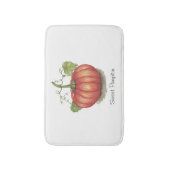 Pumpkin met wijnstokken in Waterverf Badmat (Voorkant Verticaal)