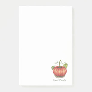 Pumpkin met wijnstokken in Waterverf Post-it® Notes