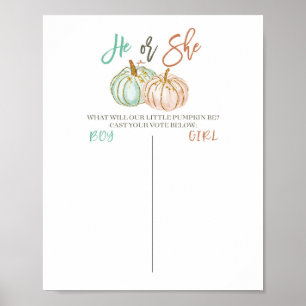 Pumpkin Mint en Peach Voeding Board Poster