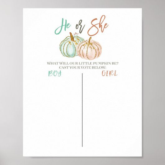 Pumpkin Mint en Peach Voeding Board Poster (Voorkant)