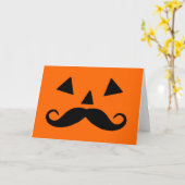 Pumpkin Mustache Kaart (Gele Bloem)
