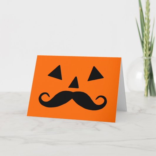 Pumpkin Mustache Kaart (Voorkant)