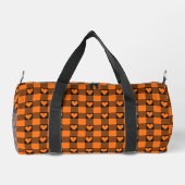 Pumpkin Orange Black Buffalo Heart Plaid Plunjezak (Achterkant)