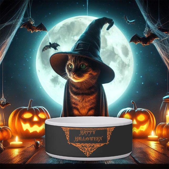 Pumpkin Orange Happy  Halloween  Voerbakje (Creator heeft geüpload)