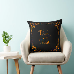 Pumpkin Oranje Trick or treat Kussen