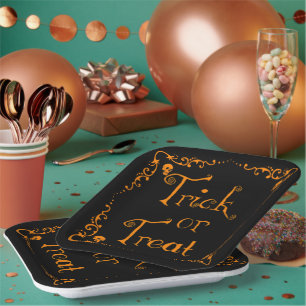 Pumpkin Oranje Trick or treat Papieren Bordje