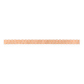 Pumpkin Oranje, White Large Chevron ZigZag Pattern Lint (Voorkant)