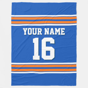 Pumpkin Oranje White Sports Jersey Fleece Deken