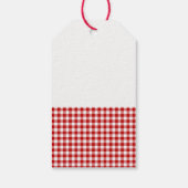 Pumpkin Owl & Gingham Baby shower Cadeaulabel (Achterkant)