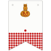 Pumpkin Owl & Gingham Baby shower Vlaggetjes (Eerste vlag)