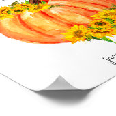 Pumpkin Pacifier Hunt Baby shower Poster (Hoek)