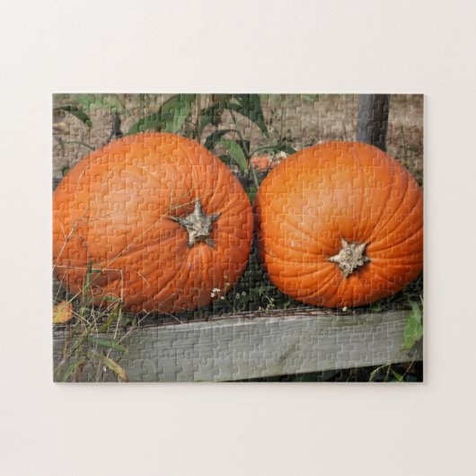 Pumpkin Pair Herfst Legpuzzel (Horizontaal)