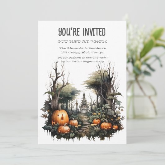 Pumpkin Patch Aangepast Kaart (Staand voorkant)