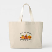 Pumpkin Patch Adventures: Herfst T-shirt Grote Tote Bag (Achterkant)