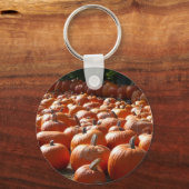 Pumpkin Patch Autumn Harvest Photography Sleutelhanger (Achterkant)