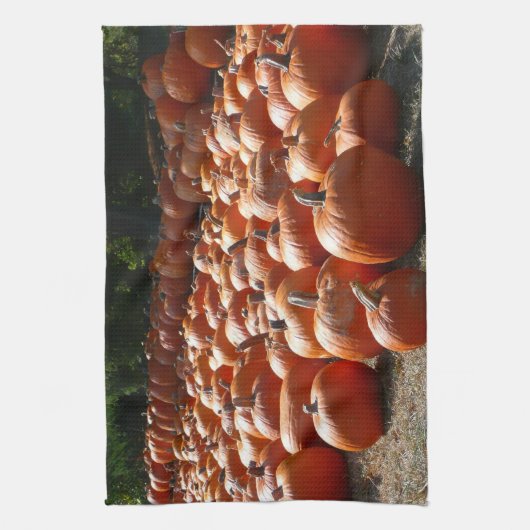 Pumpkin Patch Autumn Harvest Photography Theedoek (Verticaal)