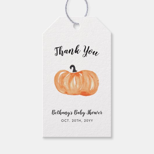 Pumpkin Patch Baby shower Cadeaulabel (Voorkant)