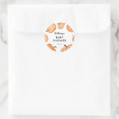 Pumpkin Patch Baby shower Ronde Sticker (Tas)