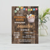 Pumpkin Patch Birthday Bash Kaart (Staand voorkant)