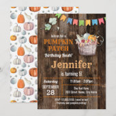 Pumpkin Patch Birthday Bash Kaart (Voorkant / Achterkant)