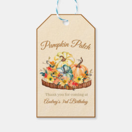 Pumpkin Patch Birthday Cadeaulabel