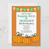 Pumpkin Patch Birthday Party Kaart (Voorkant)