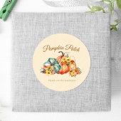 Pumpkin Patch Birthday Ronde Sticker
