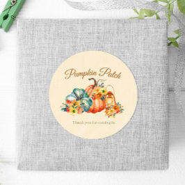 Pumpkin Patch Birthday Ronde Sticker
