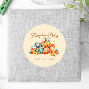 Pumpkin Patch Birthday Ronde Sticker