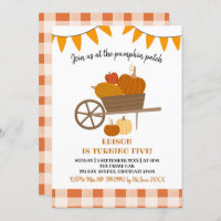 Pumpkin Patch Birthday Uitnodiging