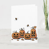 Pumpkin Patch Buzz – Busy Busy Bee Halloween Card Kaart (Voorkant)