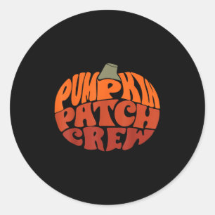 Pumpkin Patch Crew Grappige Pumpkin Patch Squad Be Ronde Sticker