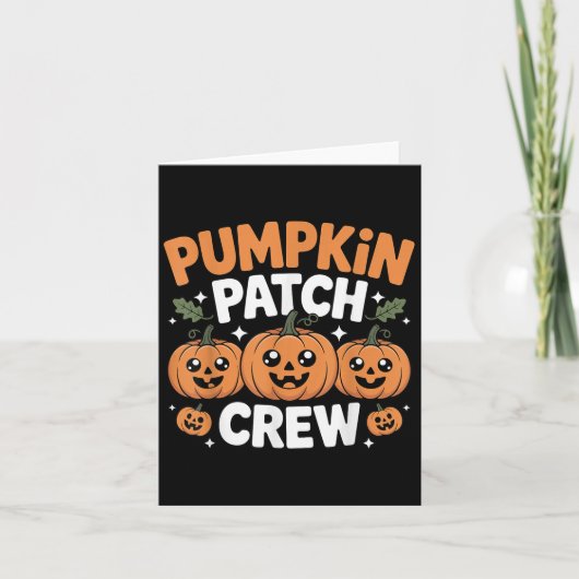 Pumpkin Patch Crew Matching Family Fall Autumn Kaart (Voorkant)