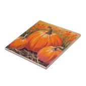 Pumpkin Patch Fall Foliage Watercolor Tegeltje (Zijkant)