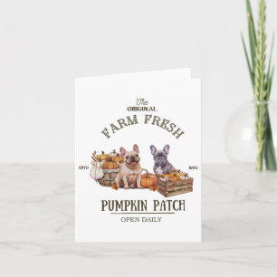 Pumpkin Patch Franse Bulldog De originele Boerderi Kaart