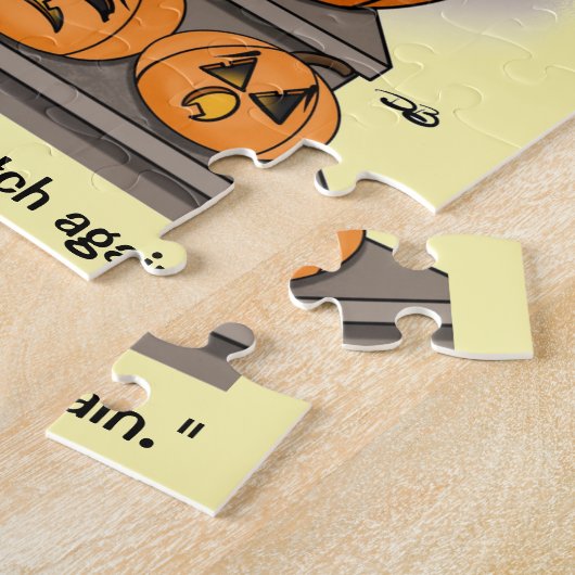 Pumpkin Patch Funny Jigsaw Puzzle (Côté)