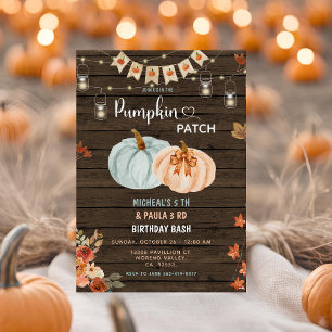 Pumpkin Patch Gezamenlijke Verjaardag Broers en Zu Kaart