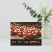 Pumpkin Patch Happy Halloween Briefkaart (Staand voorkant)