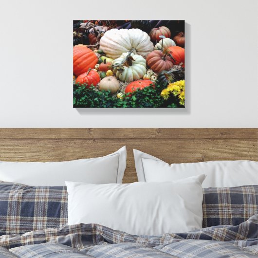 Pumpkin Patch Harvest Canvas Afdruk (Insitu (Slaapkamer))