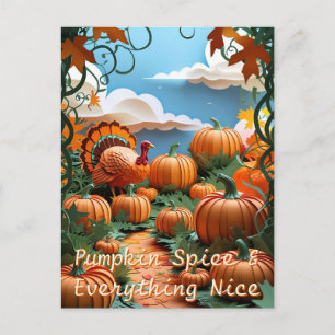 Pumpkin Patch Harvest Feestdagenkaart