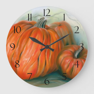 Pumpkin Patch herfst Trio Pastel Art Grote Klok