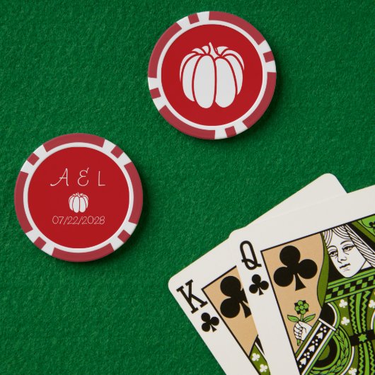 Pumpkin Patch in Cherry Poker Chips (Pokertafel (Dubbel))