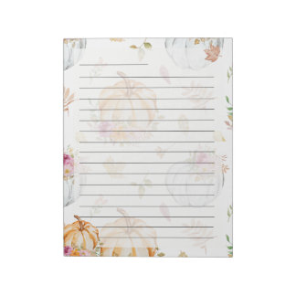 Pumpkin Patch Letter Notepad – Autumn Stationery  Notitieblok